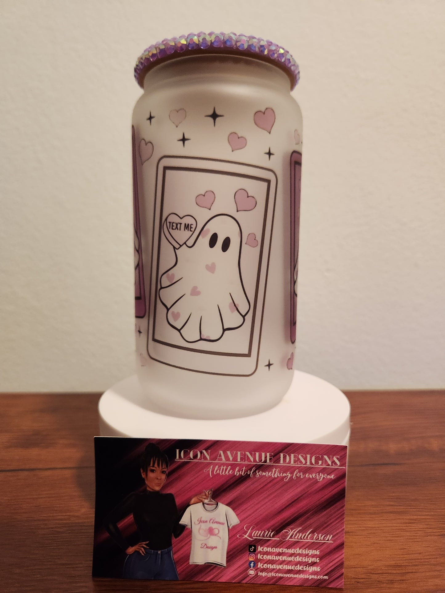 Ghostie Heart 16 oz Cup