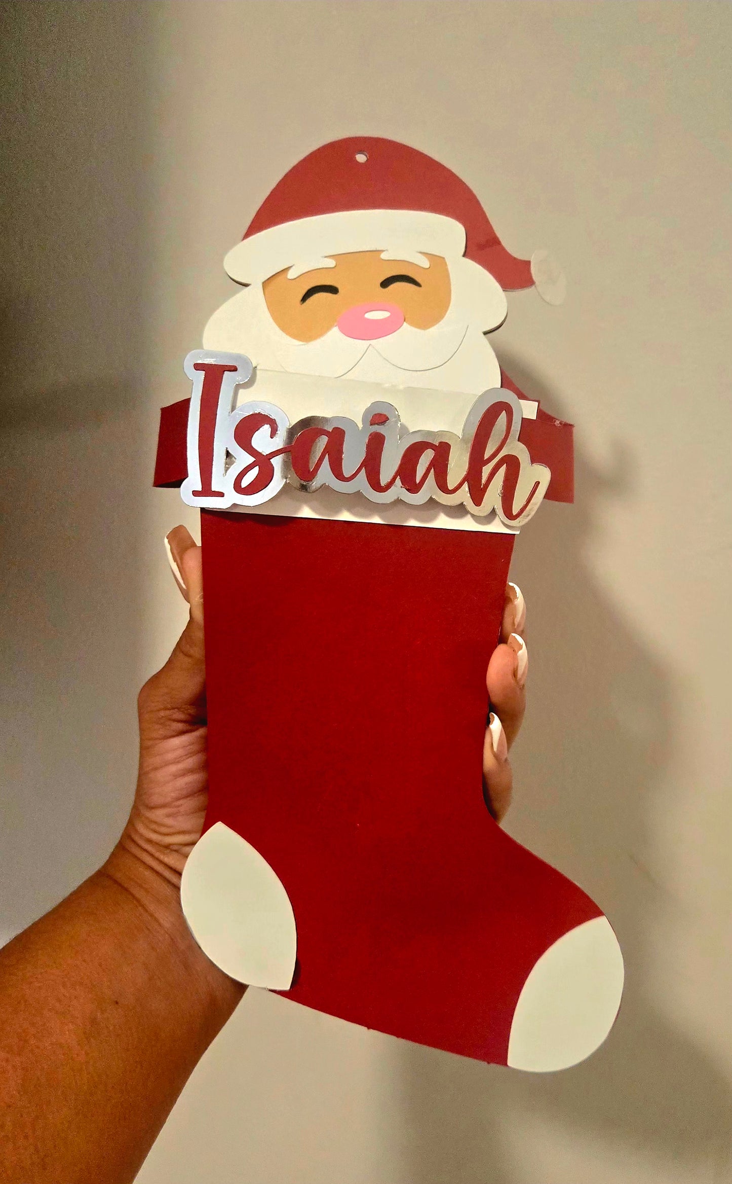 Santa Cardstock Stocking