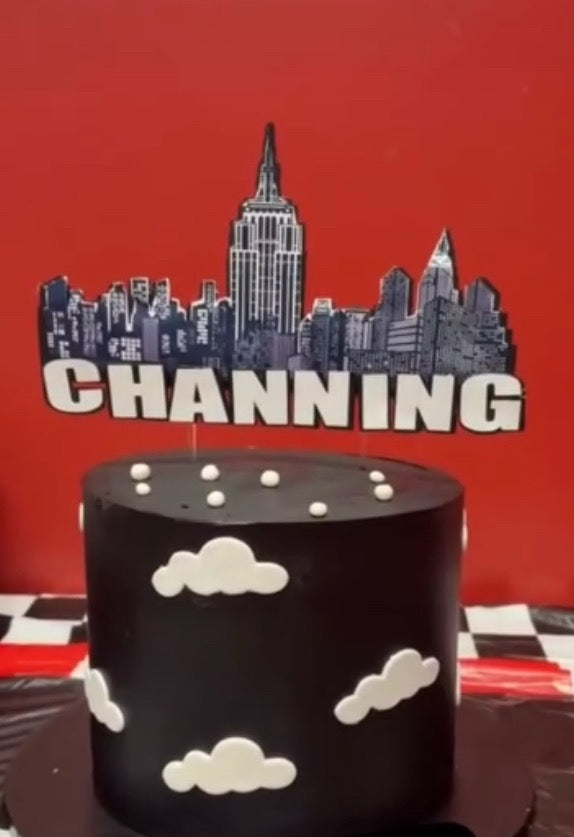 City Skyline Cake Topper