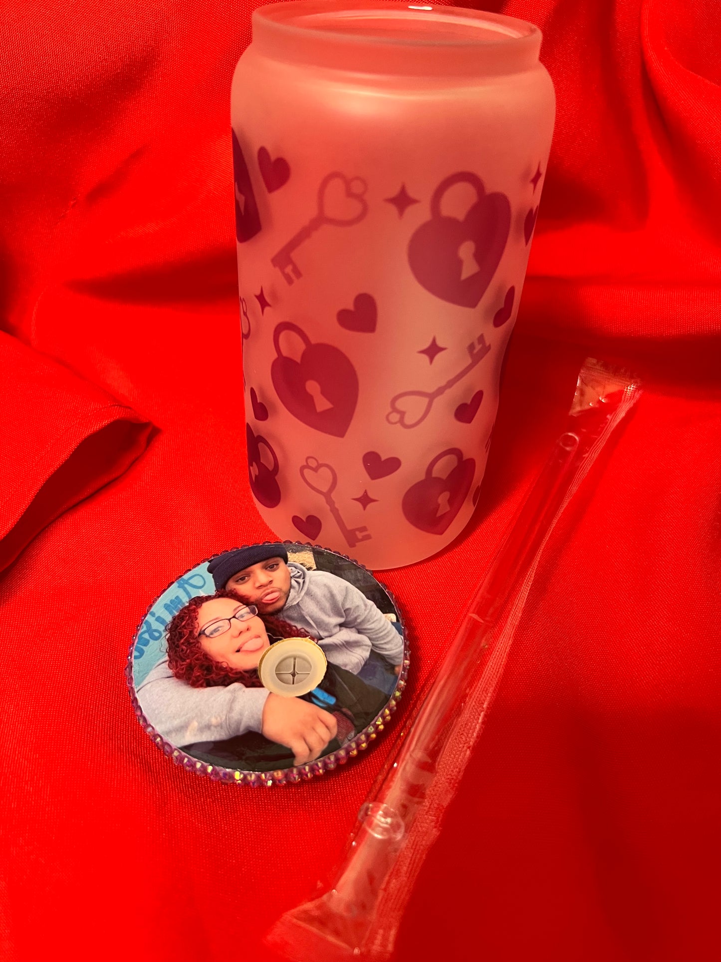Couples 16oz Cup with Photo Lid