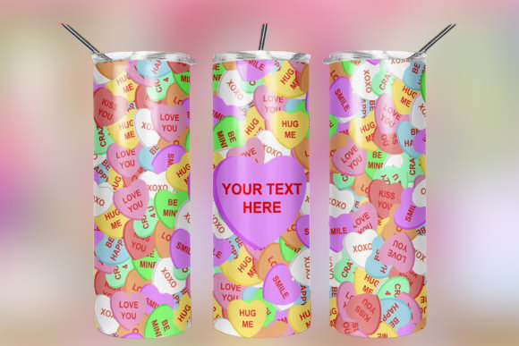 I love you valentines day hearts tumbler
