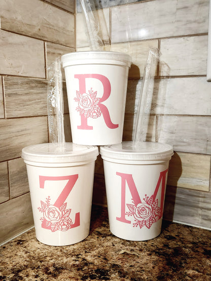 Personalized Initial Flower Cup