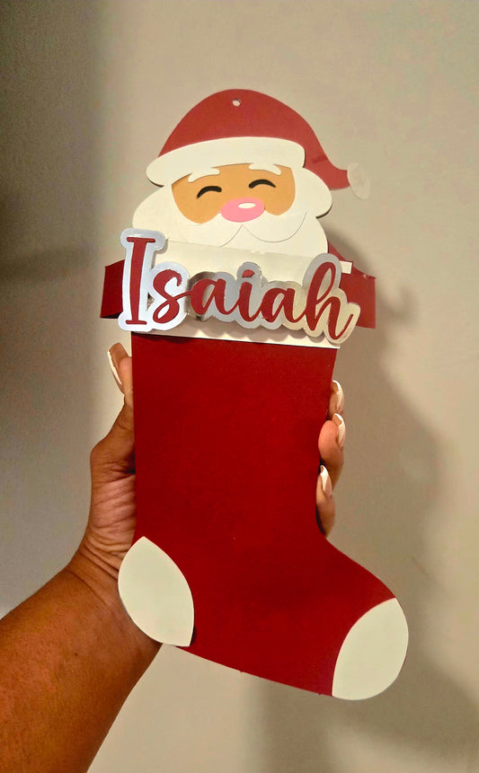 Santa Cardstock Stocking