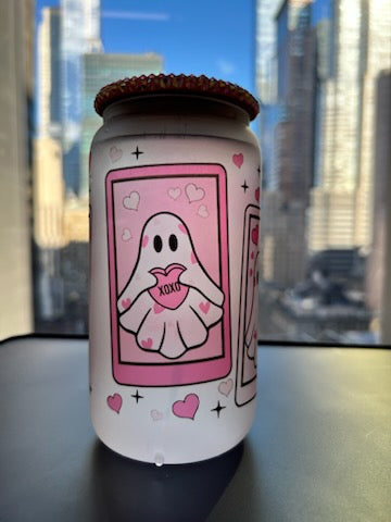 Ghostie Heart 16 oz Cup