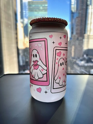 Ghostie Heart 16 oz Cup