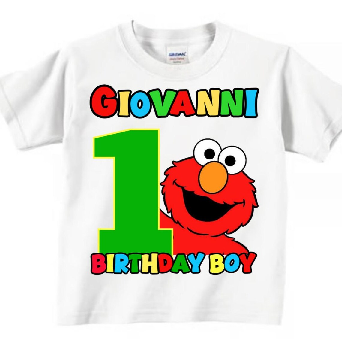 Customized Elmo Birthday Shirt