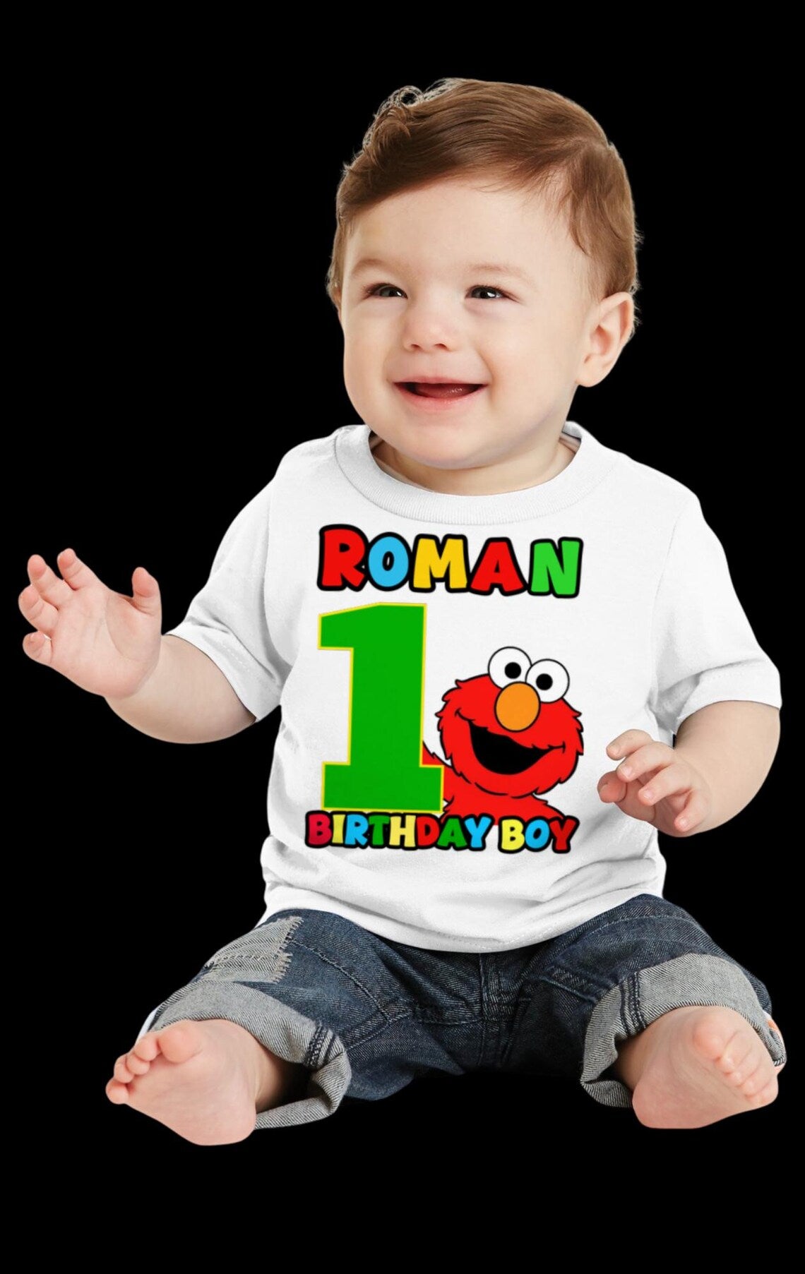 Customized Elmo Birthday Shirt
