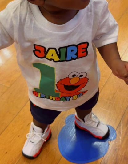 Customized Elmo Birthday Shirt