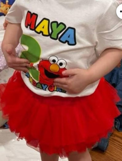Customized Elmo Birthday Shirt