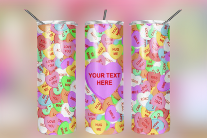 I love you valentines day hearts tumbler