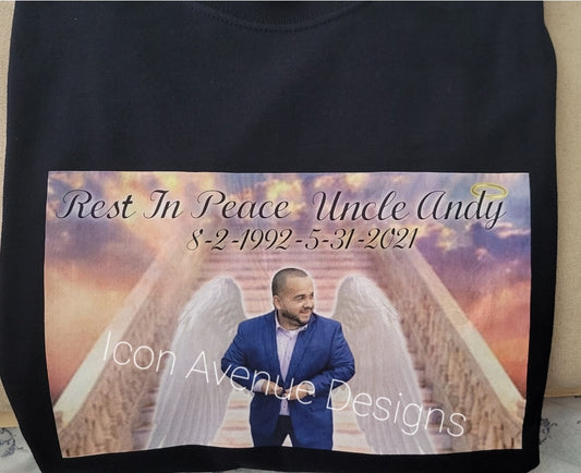 Custom Designed Memorial Shirt