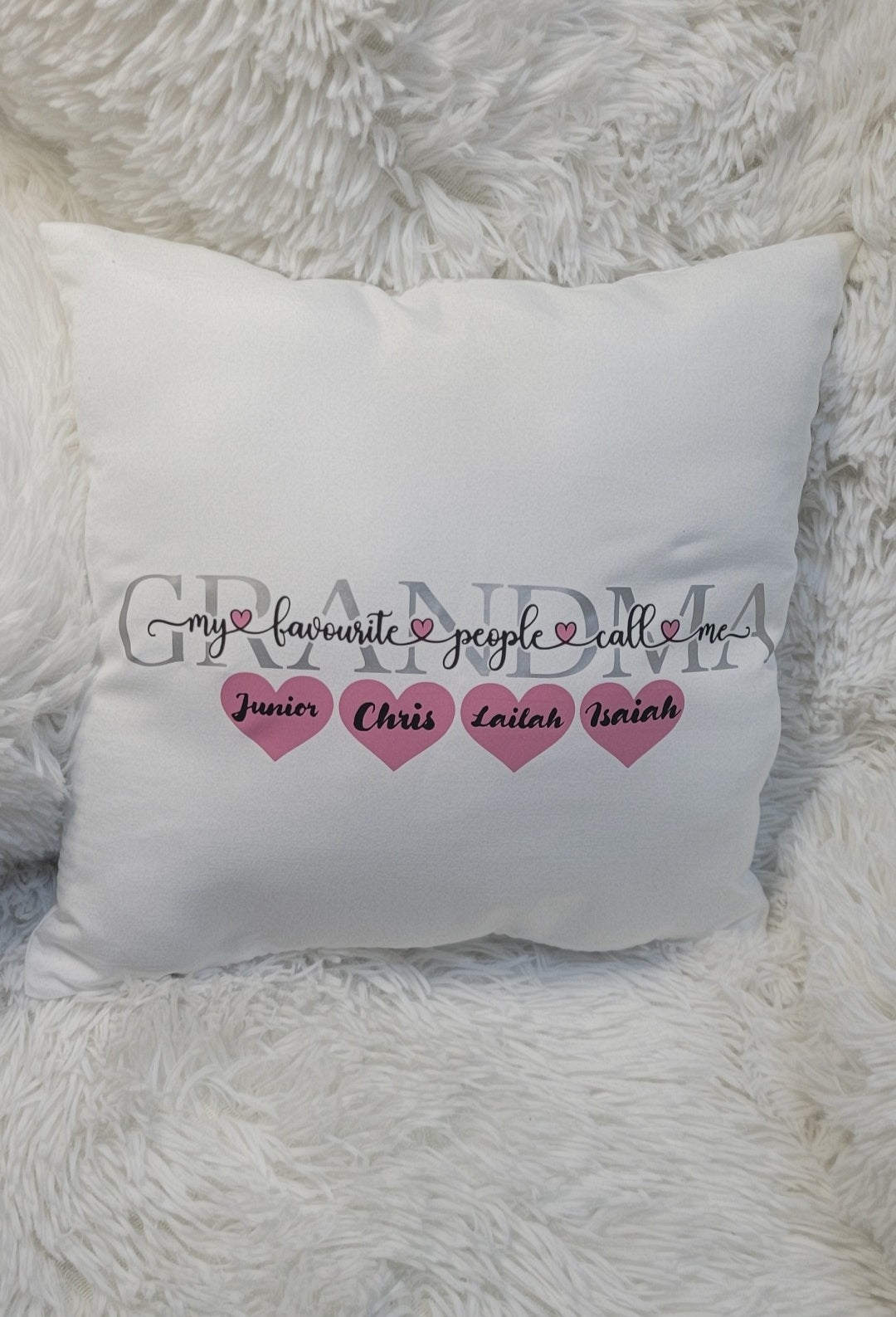 My favorite people call me Grandma with names pillow