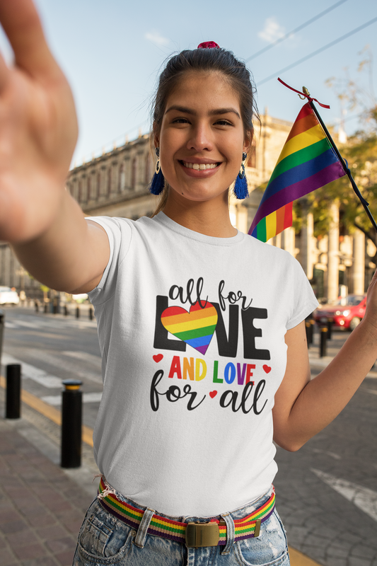 All for LOVE  and LOVE for all- Heart T-shirt